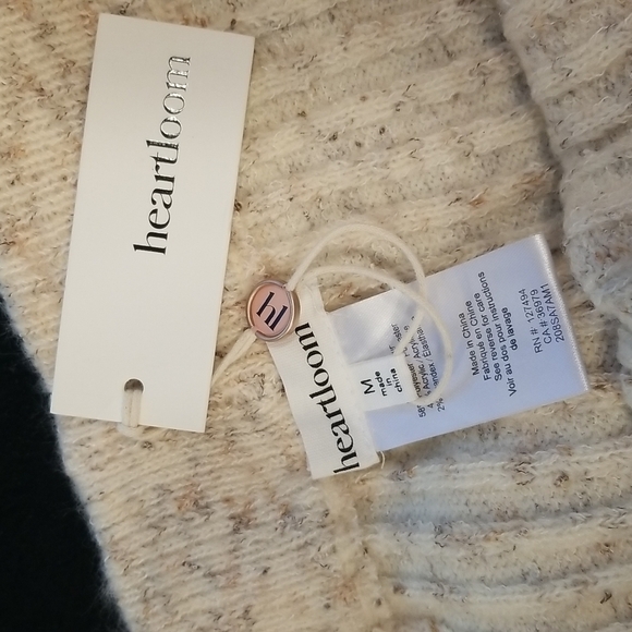 💕HEARTLOOM💕 Nikita Pant Oat Ribbed Soft & Cozy Wide Leg Sweatpants M NWT - Picture 13 of 14